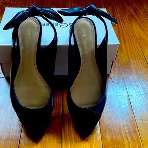 BCBG Generation Black Flats with Bow